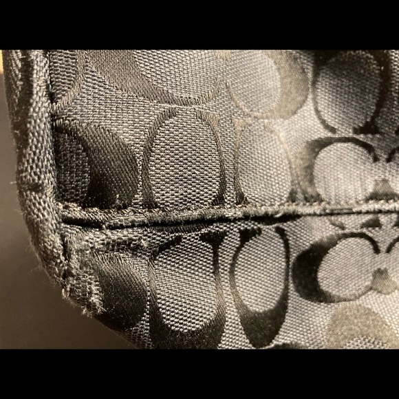 COACH CANVAS/LEATHER LOGO TOTE BAG - Picture 14 of 15